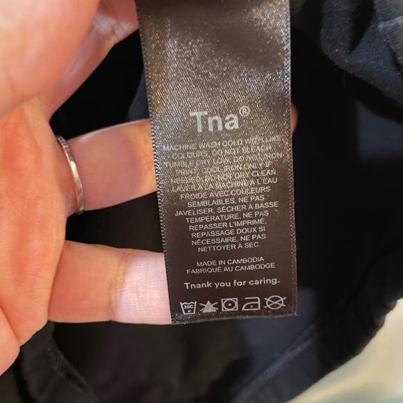 Aritzia TNA Stretch Long Sleeve Bodycon Long Sleeve Mini Dress SZ Medium EUC - Picture 7 of 8
